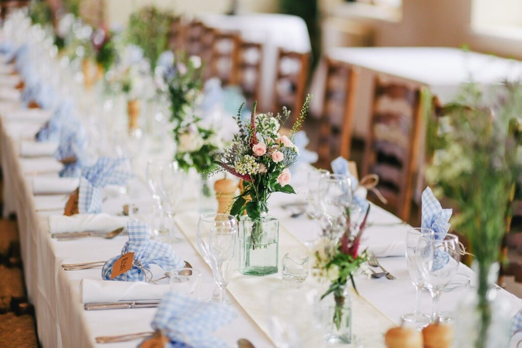 wedding reception table